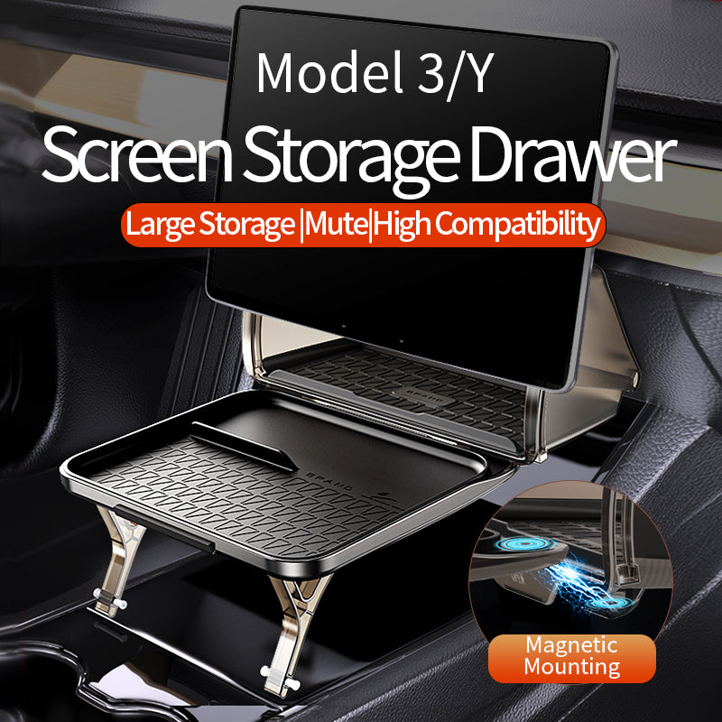 Tesla Model 3/Y Screen Magnetic Storage Drawer